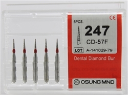 Dental Diamond Burs, Fine Grit Multi-Use, 5 Pcs/Pk [247CD-57F]