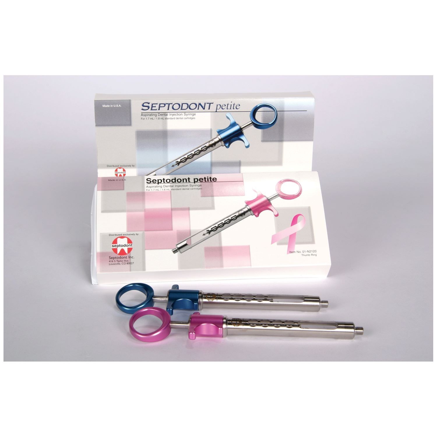 SEPTODONT PETITE ASPIRATING SYRINGE, PETITE, PINK, 01-N2120