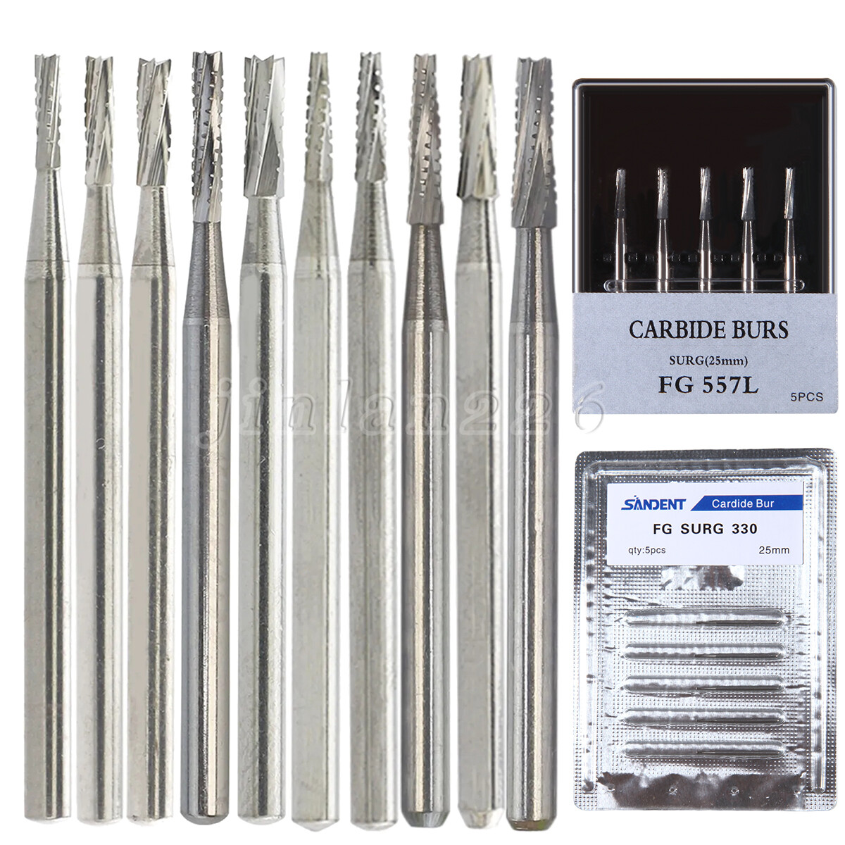 Dental Surgical Length Bur Round Long 4 557 330 25mm Carbide For High Speed