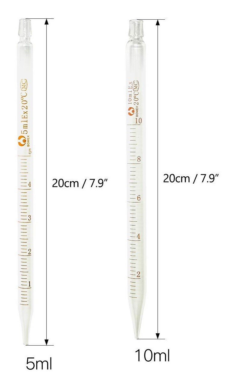 Pipette Pump 10ml Green + 5ml +10ML Glass Transfer Graduated Pipette Dropper