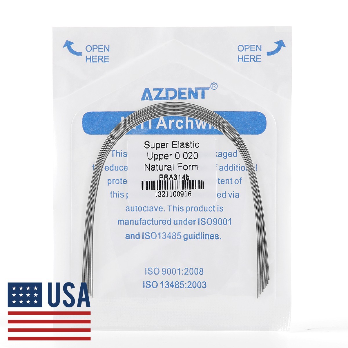 Azdent Dental Ortodoncia Alambres Redondo De Acero Forma Inoxidable Arco Natural