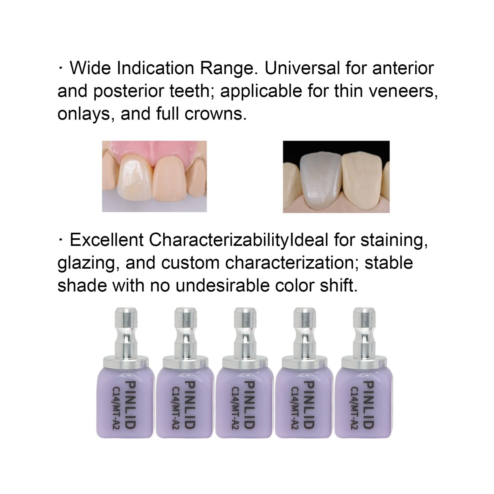 US C14MT Dental Emax Glass Ceramic Blocks Lithium Disilicate CAD/CAM CEREC Block