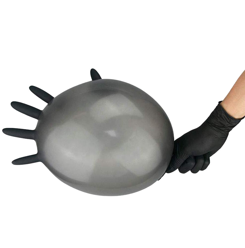 Case of Black Nitrile Gloves: Latex-Free and Powder-Free (10 boxes / 1000pcs)