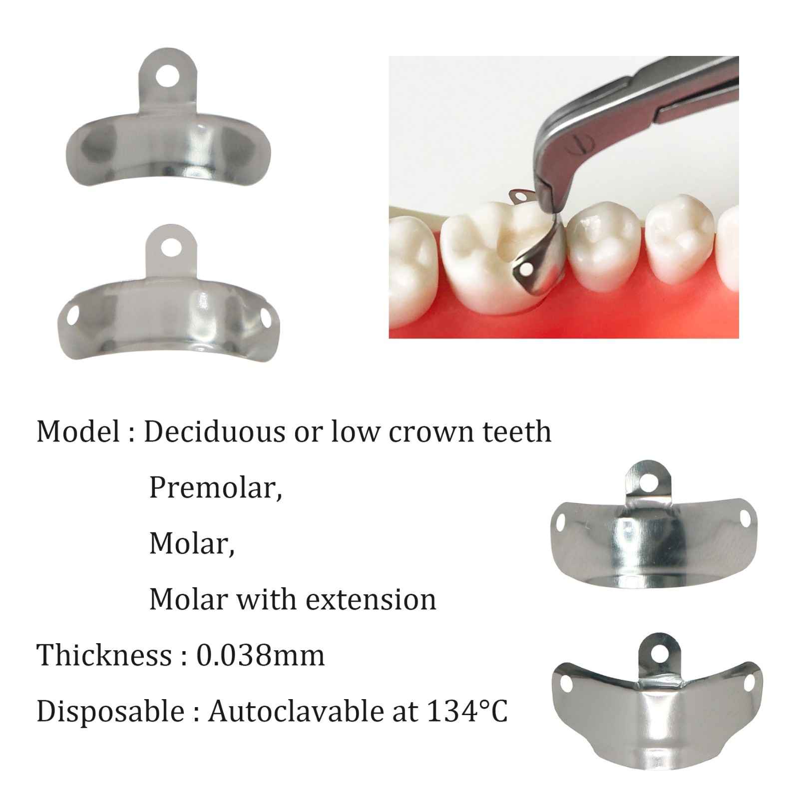Dental Matrix Bands Ring Sectional Matrice Clamp Fit Garrison Palodent V3 System