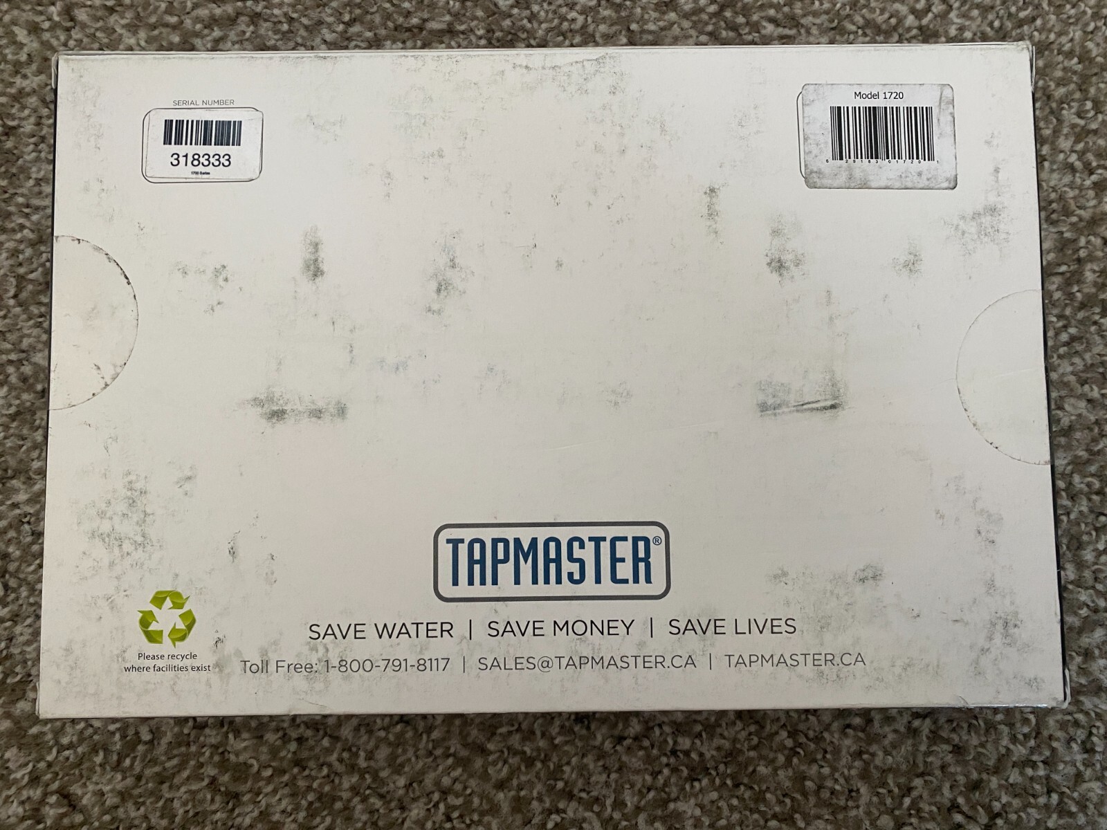 Tapmaster Model # 1720 Standard Cabinet Door Faucet Hands Free Activator NEW