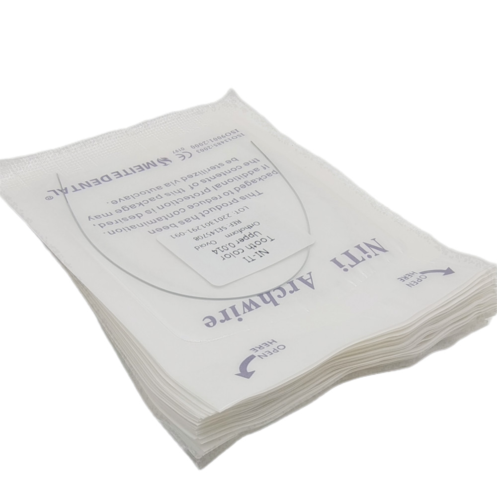 5 Packs Dental Ortho Super Elastic NiTi Round Arch Wires White Color Coated