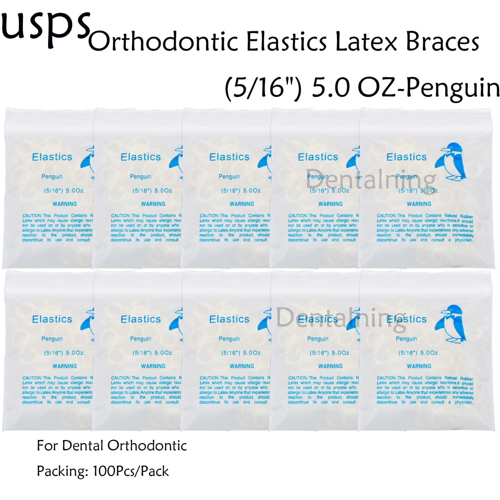 US Dental Ortho Elastics Latex Braces Orthodontic Rubber Bands 3.5 5.0 6.5 OZ