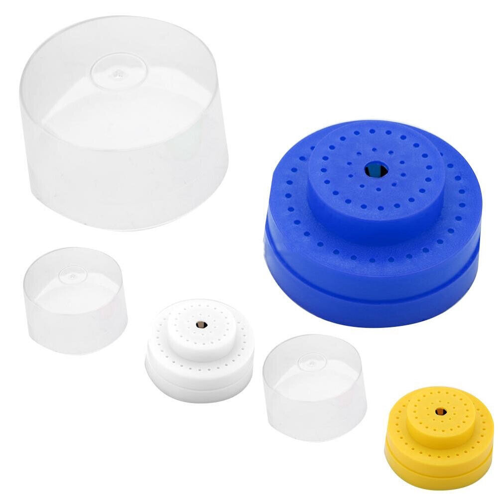 1/3/5Pcs Dental Burs Holder Block Drills Case Box Slots With Plastic Lid 60 Hole