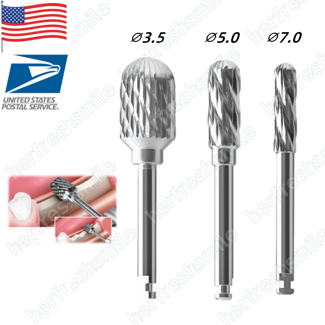 Dental Trimmer Burs Smooth Drills Narrow Bone Split ITI DIO Ridge Contouring