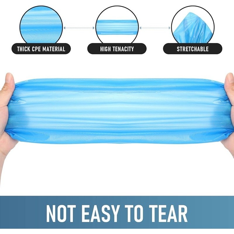 Disposable CPE Shoe Covers Waterproof Non-slip 200 Pcs Indoor Outdoor Use