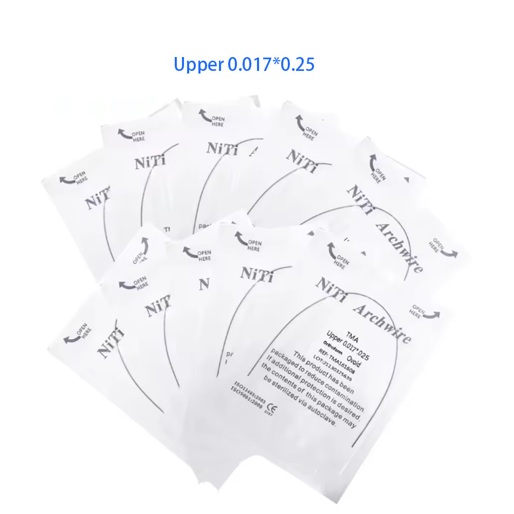 Dental Orthodontic TMA Beta Ti-Mo Arch Wires Rectangular Round Arch Ovoid Form