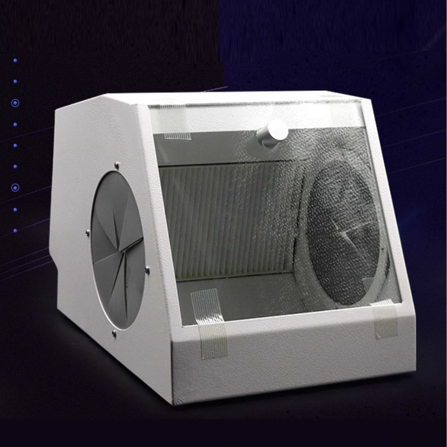 Dental Dust Collector Grinding Polishing Sandblasting Dust Box Sandblaster US/EU