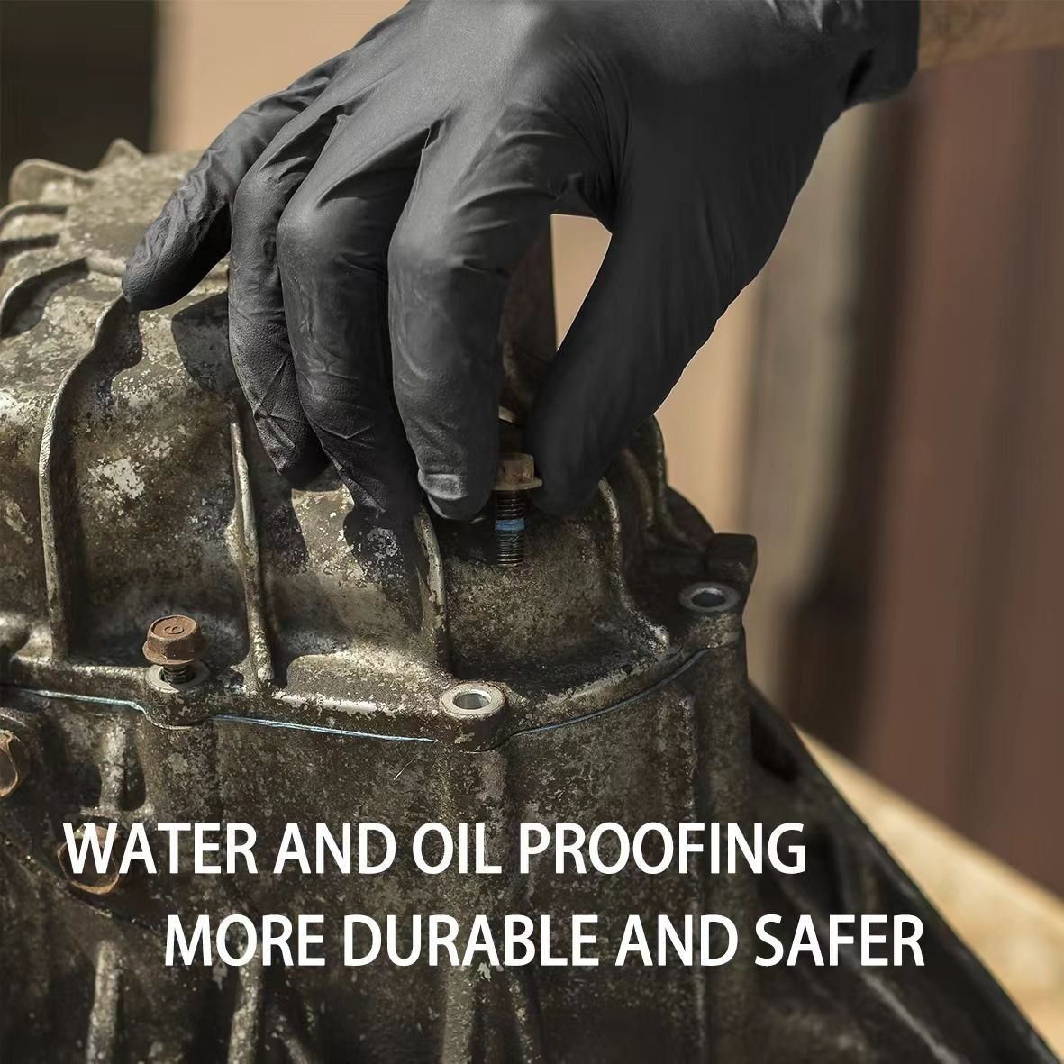5.5 Mil Black Nitrile Gloves: Powder-Free, Latex-Free (100-Count)
