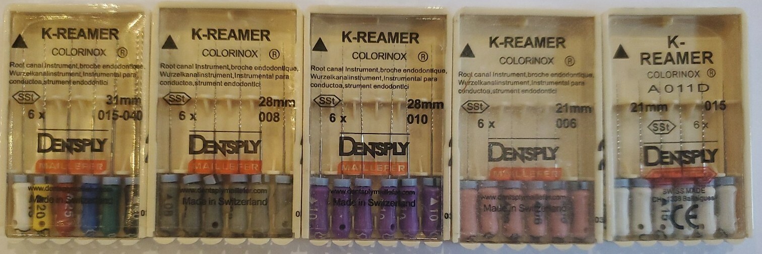 Dentsply Maillefer K-Reamer Endodontic Dental Files 5 Packs any size 31 mm