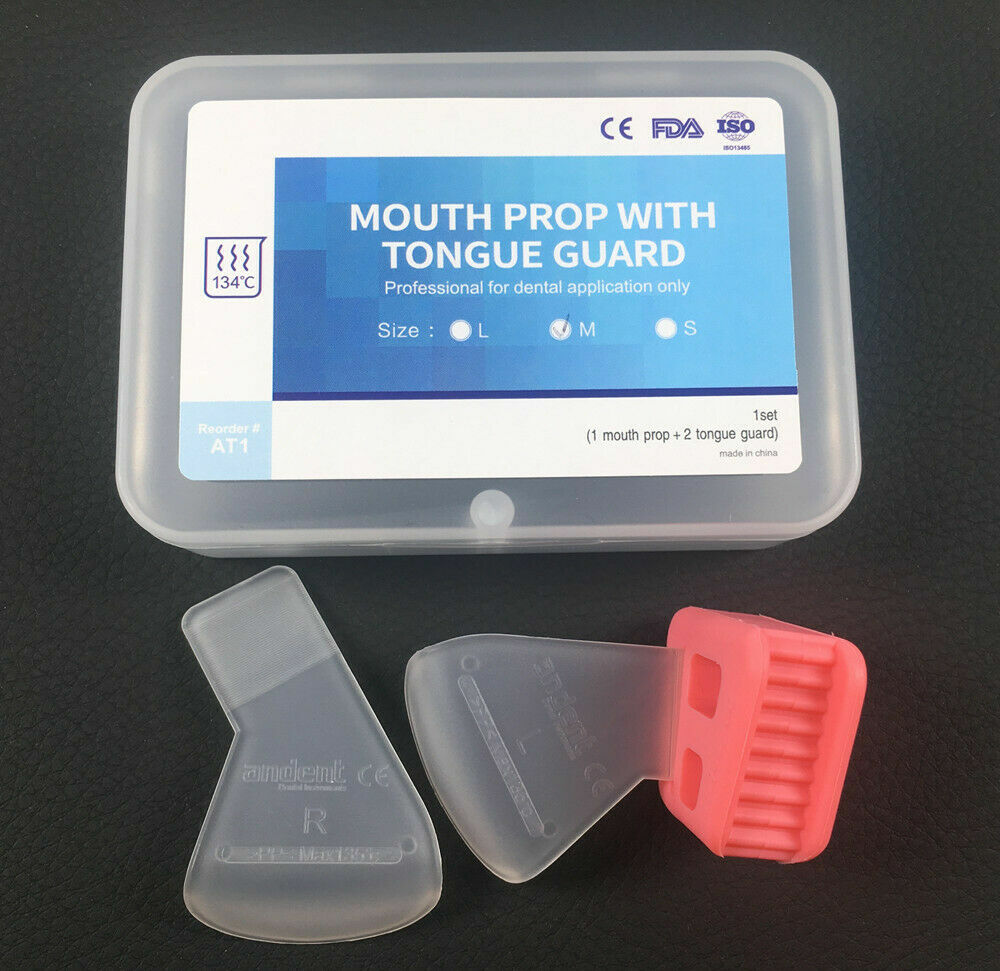 Dental Mouth Prop Tongue Guard Right Left Autoclavable 134℃ Bite Block L/M/S
