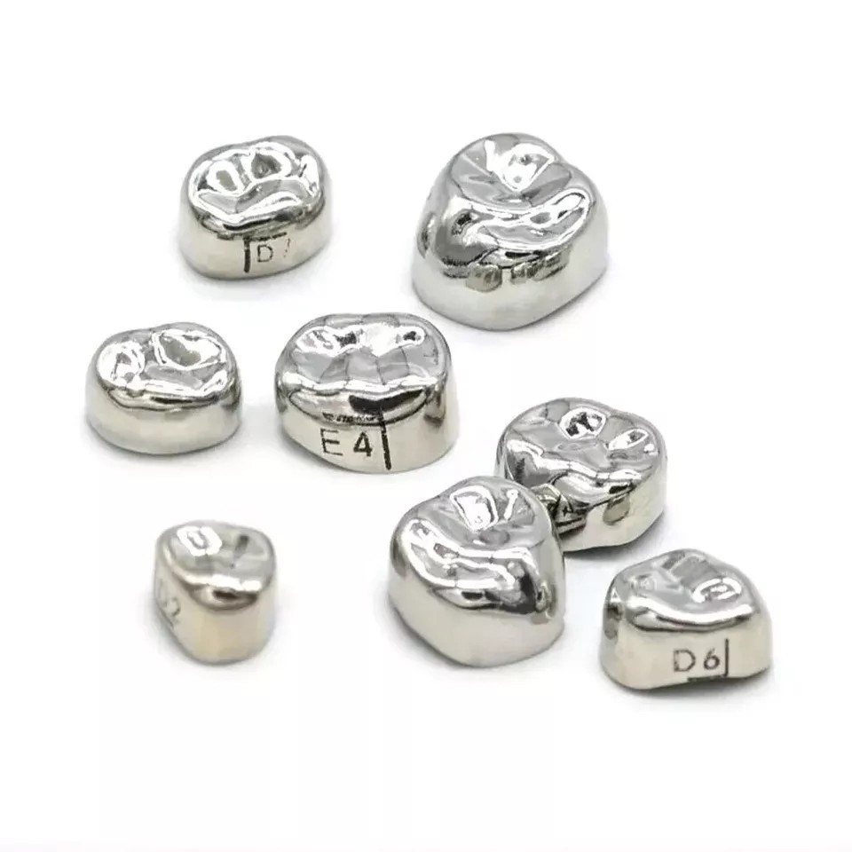 5 Pcs/Box Dental Stainless Steel Kids Primary Molar Crown Pediatric Metal Crowns