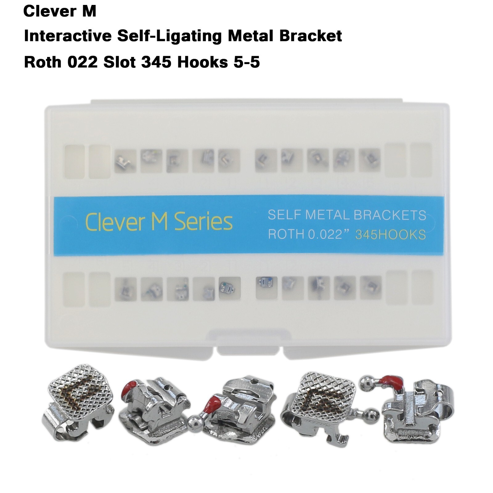 Dental Empower Cear Metal Self Ligating Brackets Orthodontic Braces Roth MBT 022