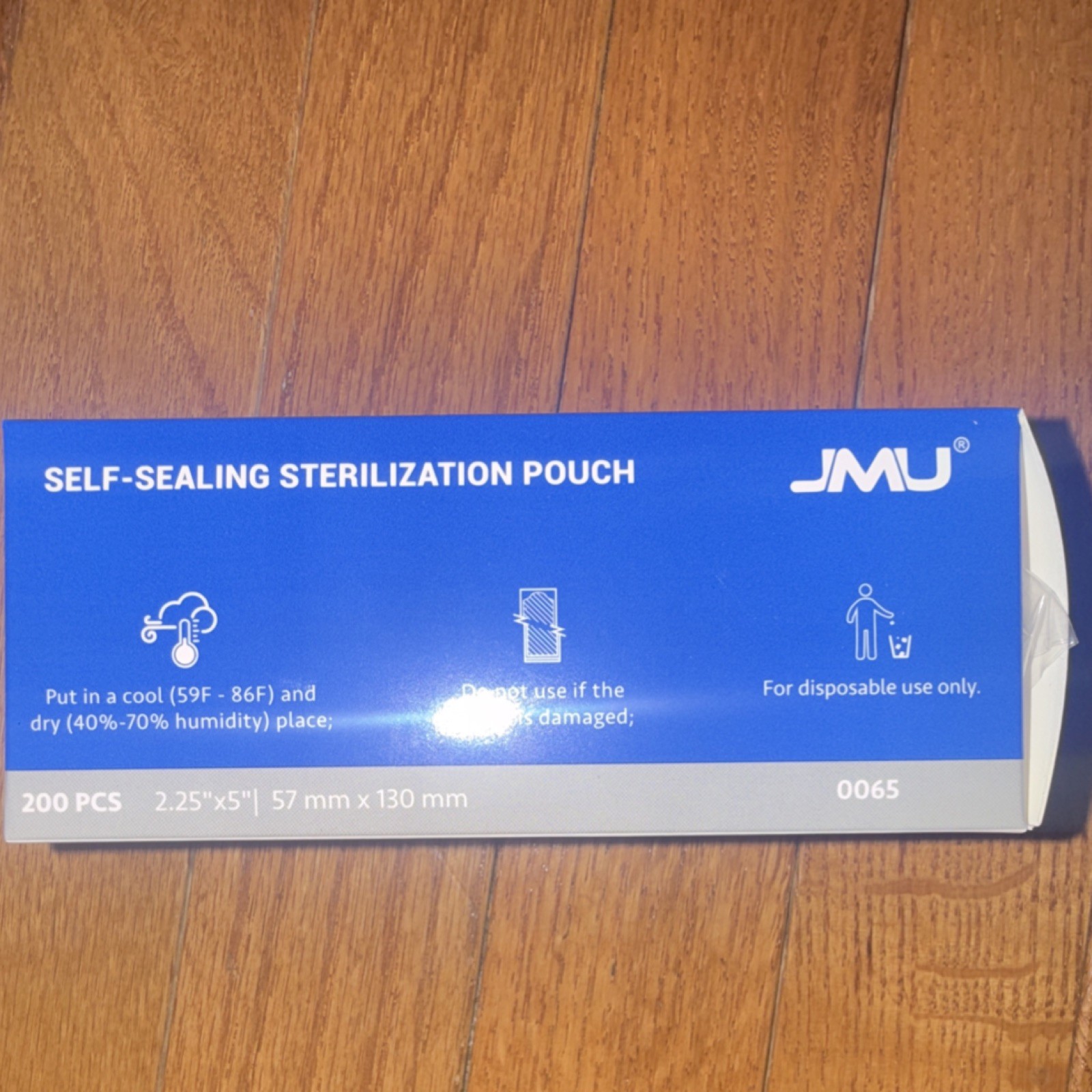 JMU Self-Sealing Sterilization Pouches 2.25″x5″ 200 PCS for Dental Laboratory