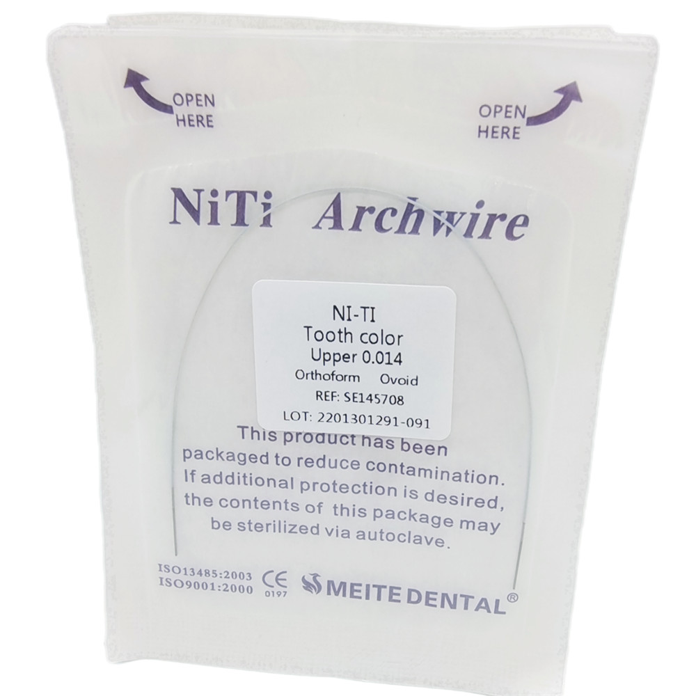 5 Packs Dental Ortho Super Elastic NiTi Round Arch Wires White Color Coated