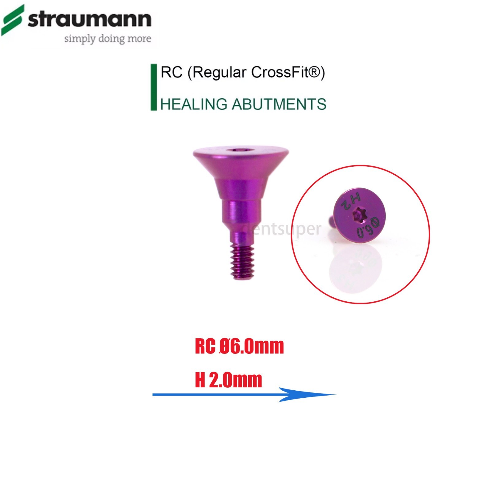 Straumann NC/RC Healing Abutment Closure Cap Scan Body Analog Impression Coping