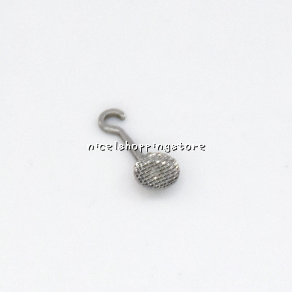 10 Pcs/Bag Dental Orthodontic Bondable Sliding Crimpable Hook Curved Left/Right