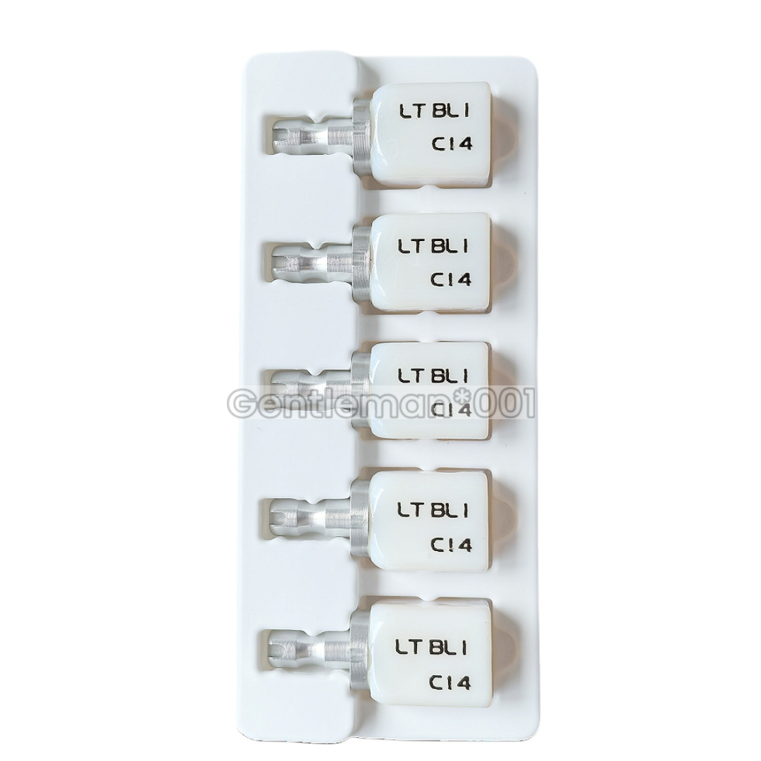 C14 LT Emax Dental Glass Ceramic Lithium Dislicate CAD/CAM Cerec Blocks 5Pcs/Box