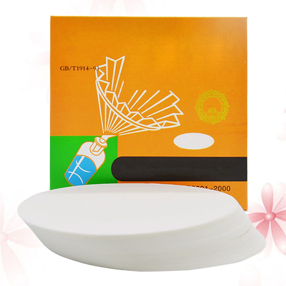 100Pcs Reusable White Filter Paper Discs for Lab Particle Retention
