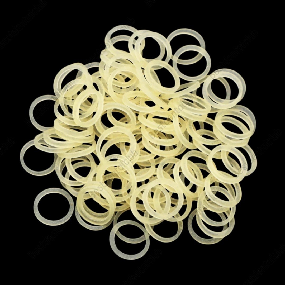 Dental Orthodontic Rubber Bands Super Elastics Latex Braces Yellow Color 3.5 oz