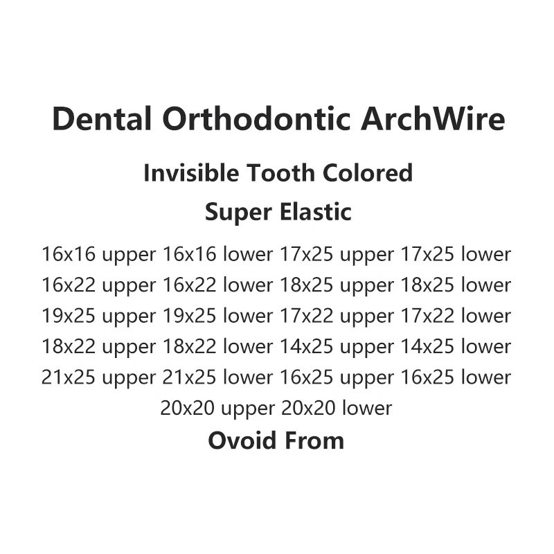 5×Dental Orthodontic Niti Rectangular Arch Wires Tooth Color Coated 14×25Upper