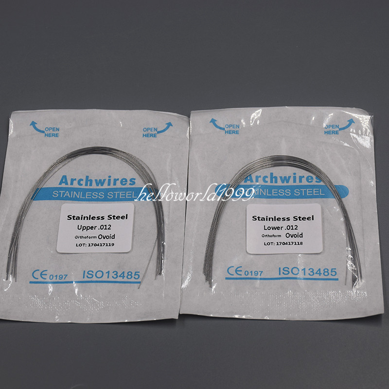 50 Pcs Dental Orthodontic Stainless Steel Round Arch Wire Upper/Lower 012-020