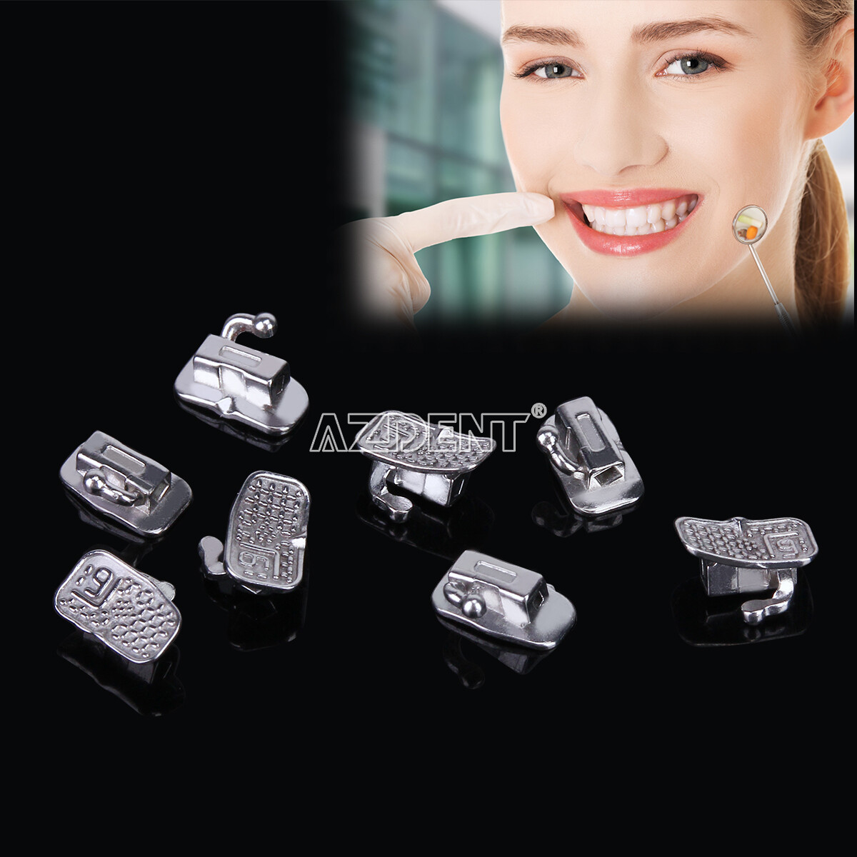 AZDENT Dental Orthodontic Buccal Tubes 1st Molar Bondable Non-Conv Roth /MBT.022