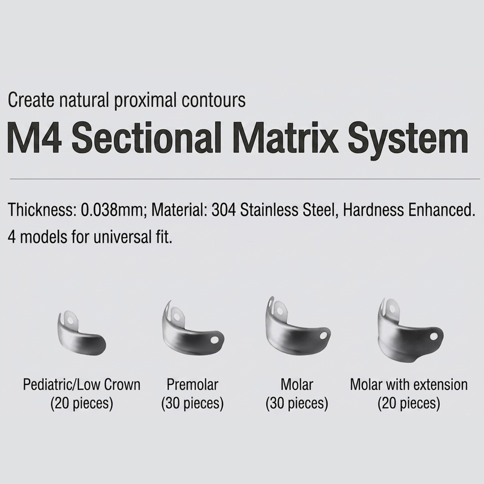 Dental Matrix Bands Ring Sectional Matrice Clamp Fit Garrison Palodent V3 System