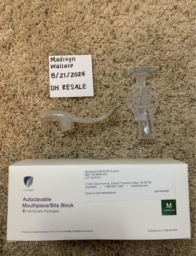 Dryshield Autoclavable Mouthpiece/Bite Block 4-pack Medium