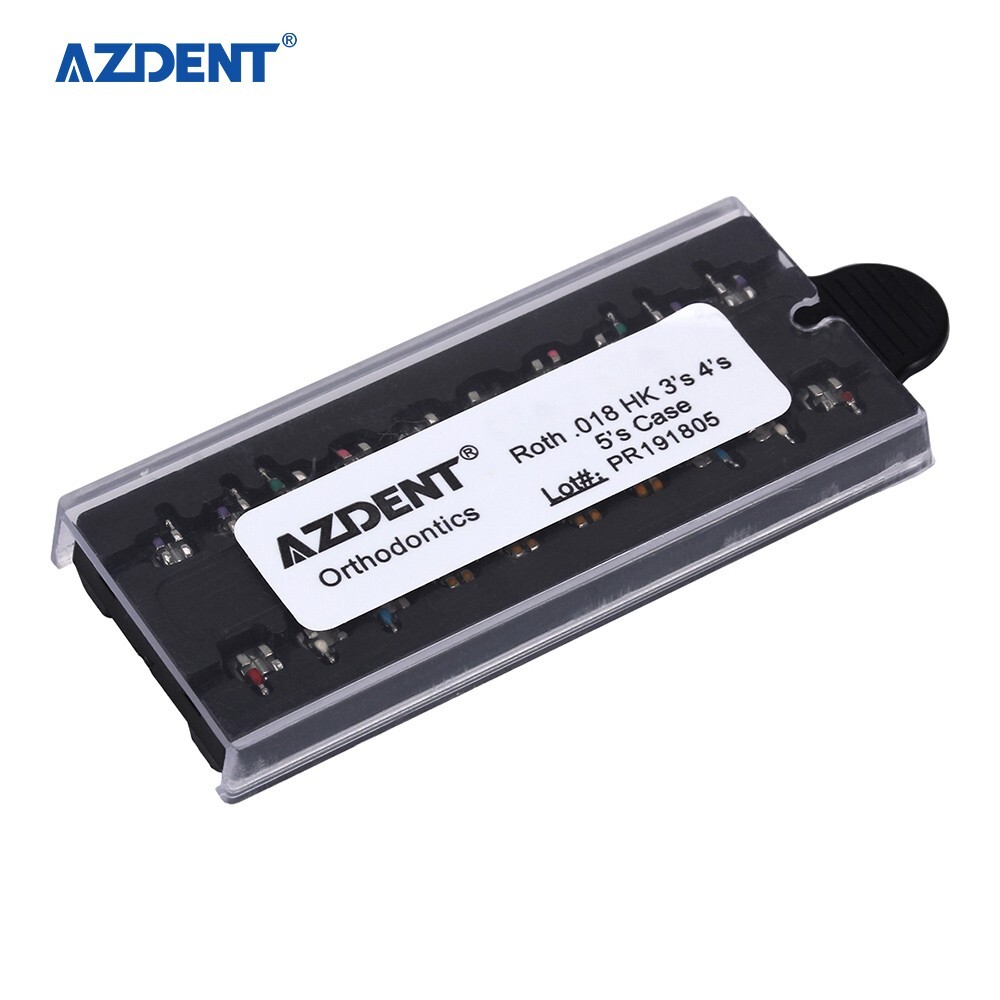AZDENT Dental Orthodontic MIM Monoblock Bracket Braces Mini Roth 018 Hooks 3-4-5