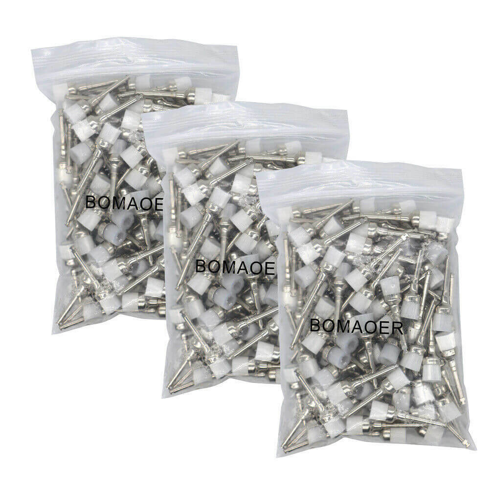 100pcs/box Dental Prophy Brush White Nylon bowl Type Polishing Brush UK