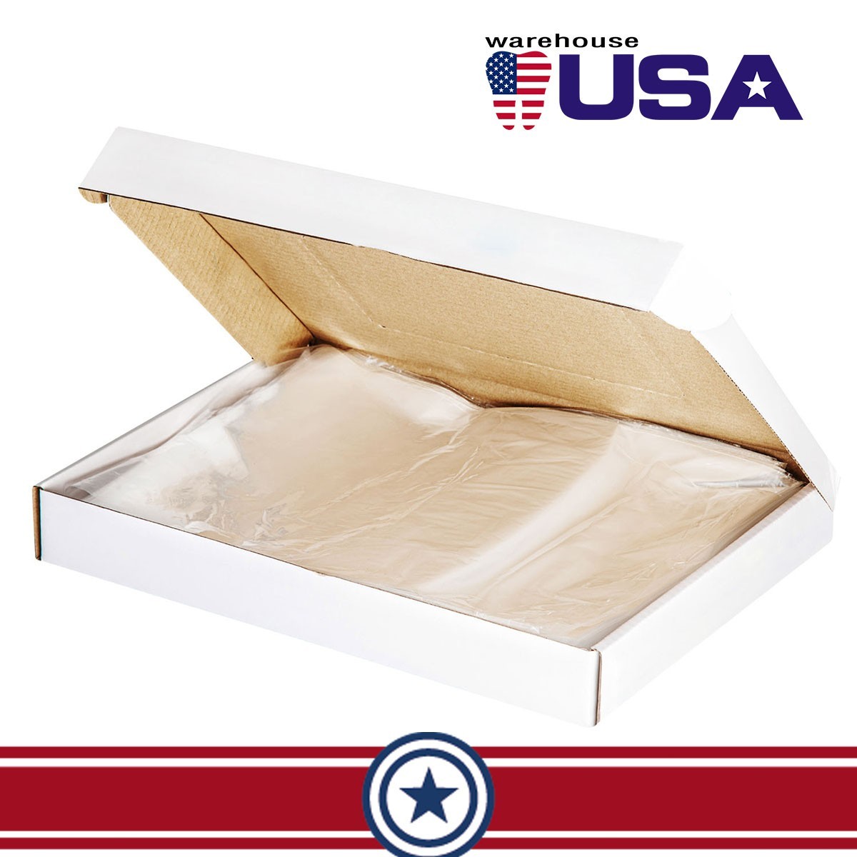 500Pcs/box Dental Tray Covers Disposable Plastic Protective Transparent