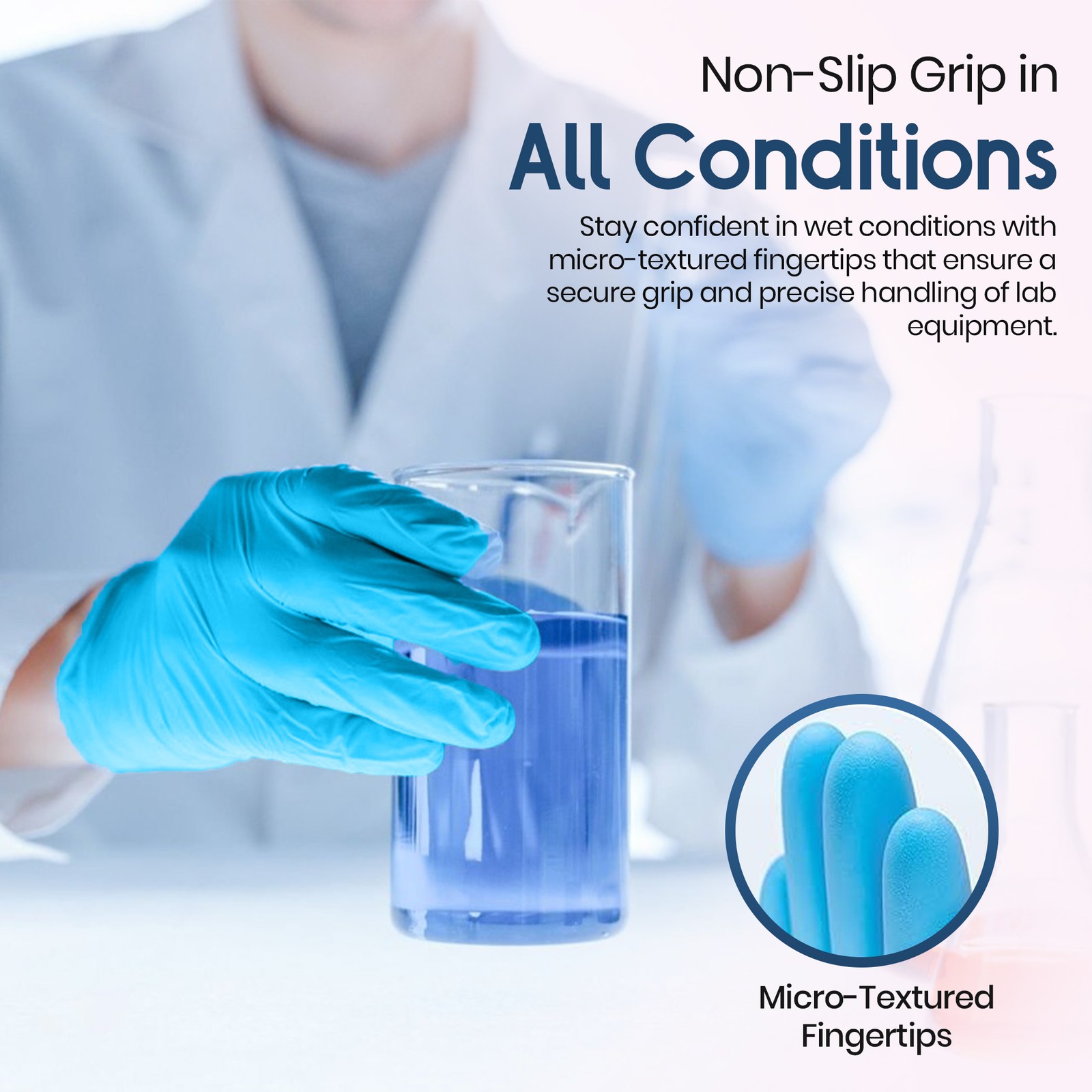Nitrile Disposable Gloves 4 Mil Powder Free Latex Free Exam Medical Blue