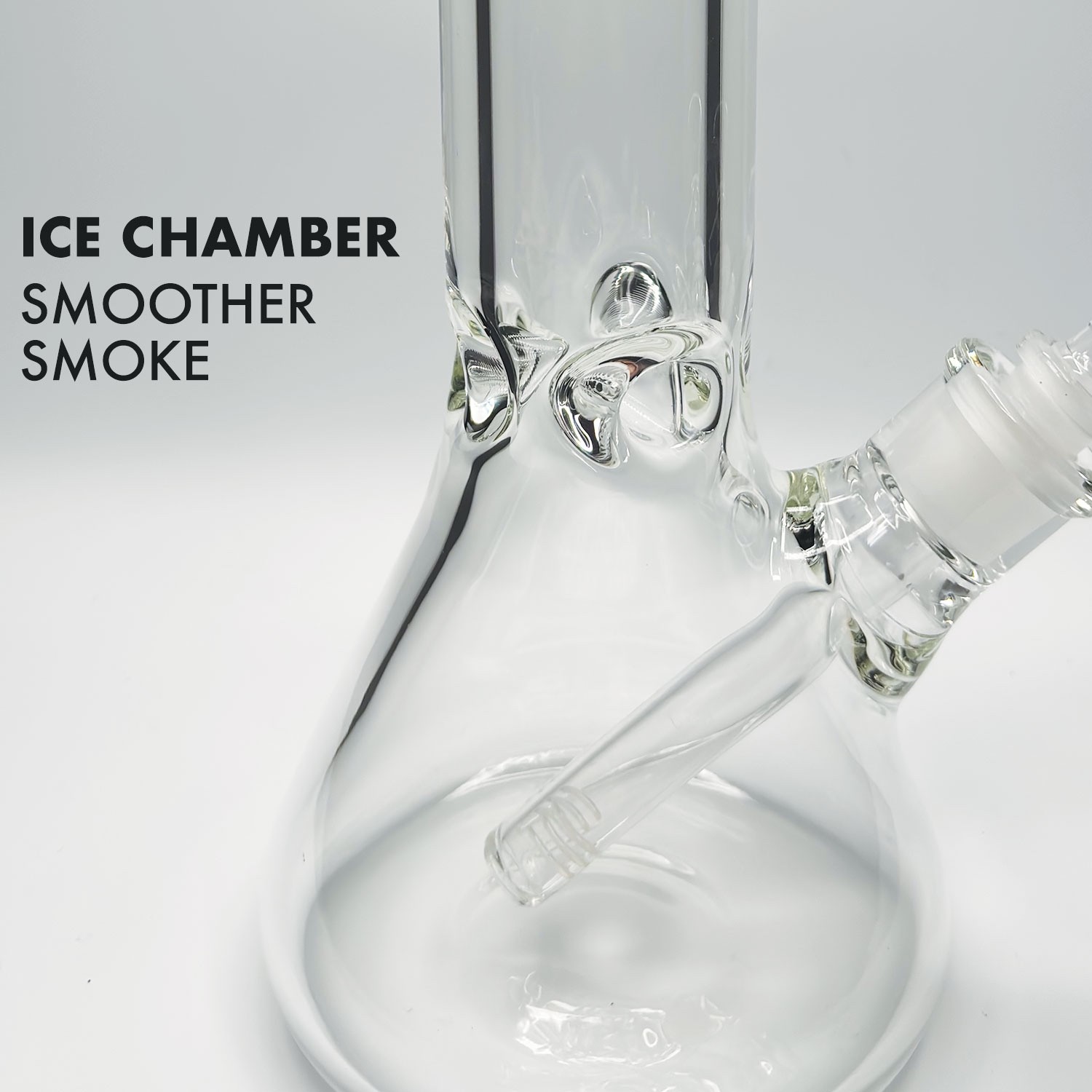 9MM THICK Wall 10 INCH Bong Pipe Clear Glass Beaker Hookah USA