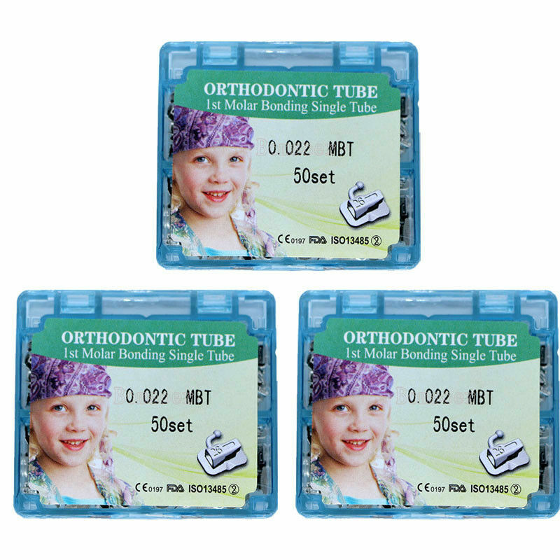 Dental Orthodontic Buccal Tube Bonding Single Tube 1st molar 022 Roth 50 set/box