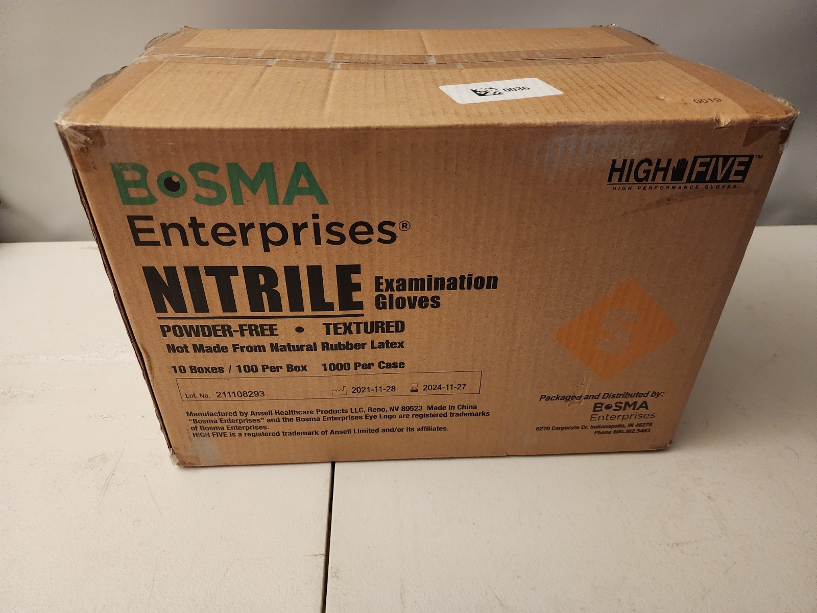 Case of High Five Nitrile Examination Gloves Size Small – Powder-Free Textured