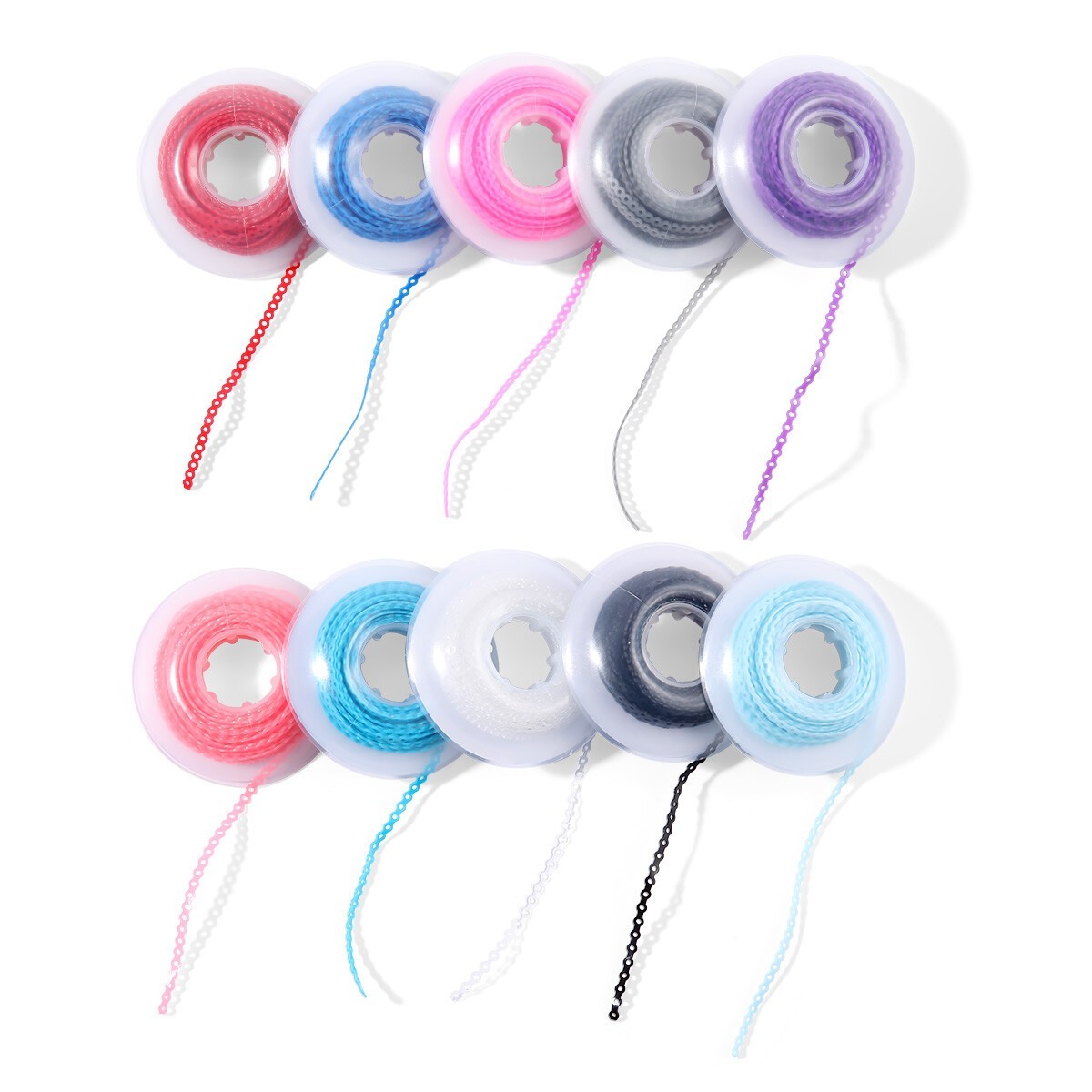Dental Orthodontic Power Chains Elastic Rubber Braces Bands Short/Long/Close