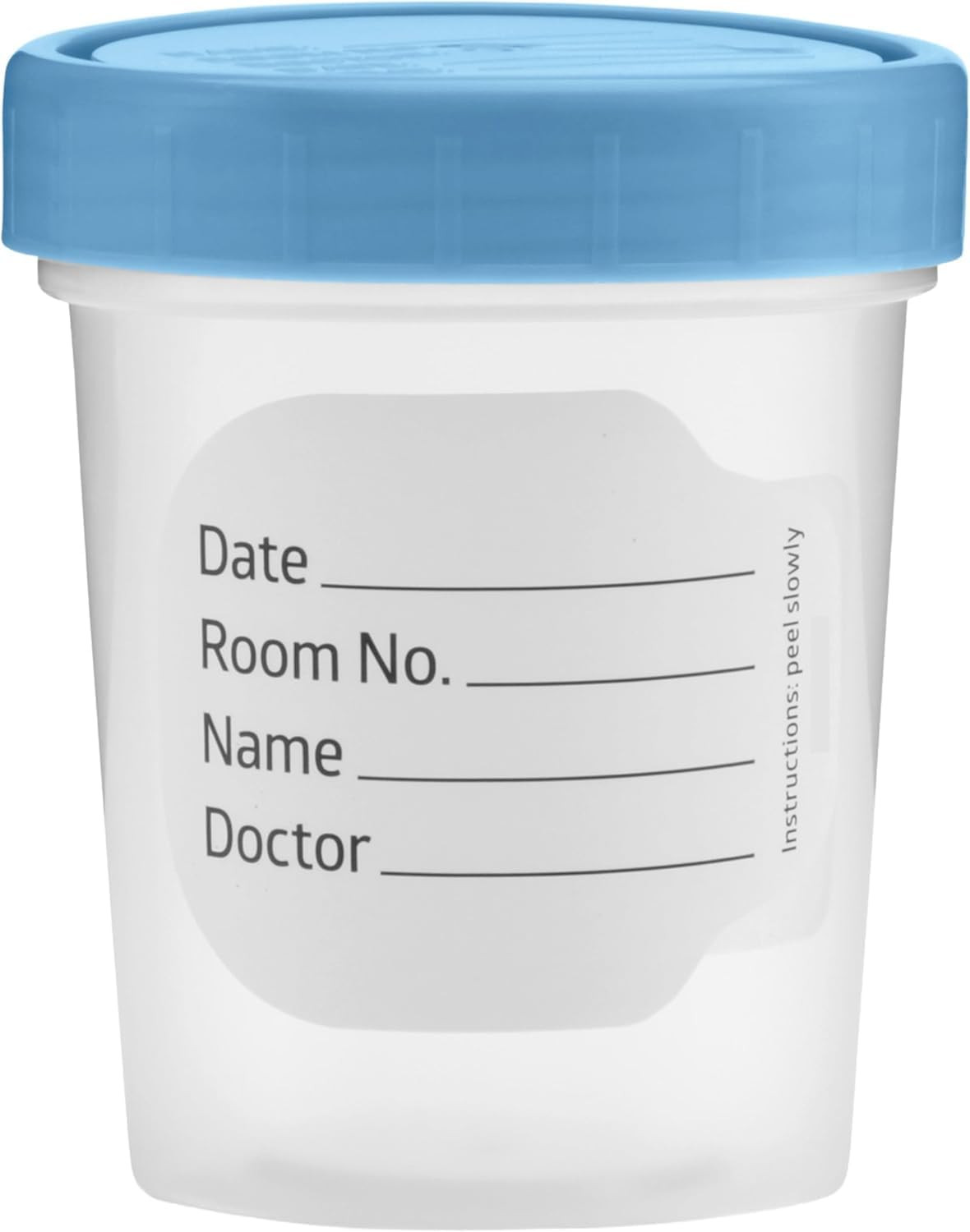 Vakly Specimen Cups with Screw-On Lids 4 Oz – Clear Non-Sterile Urine Sample