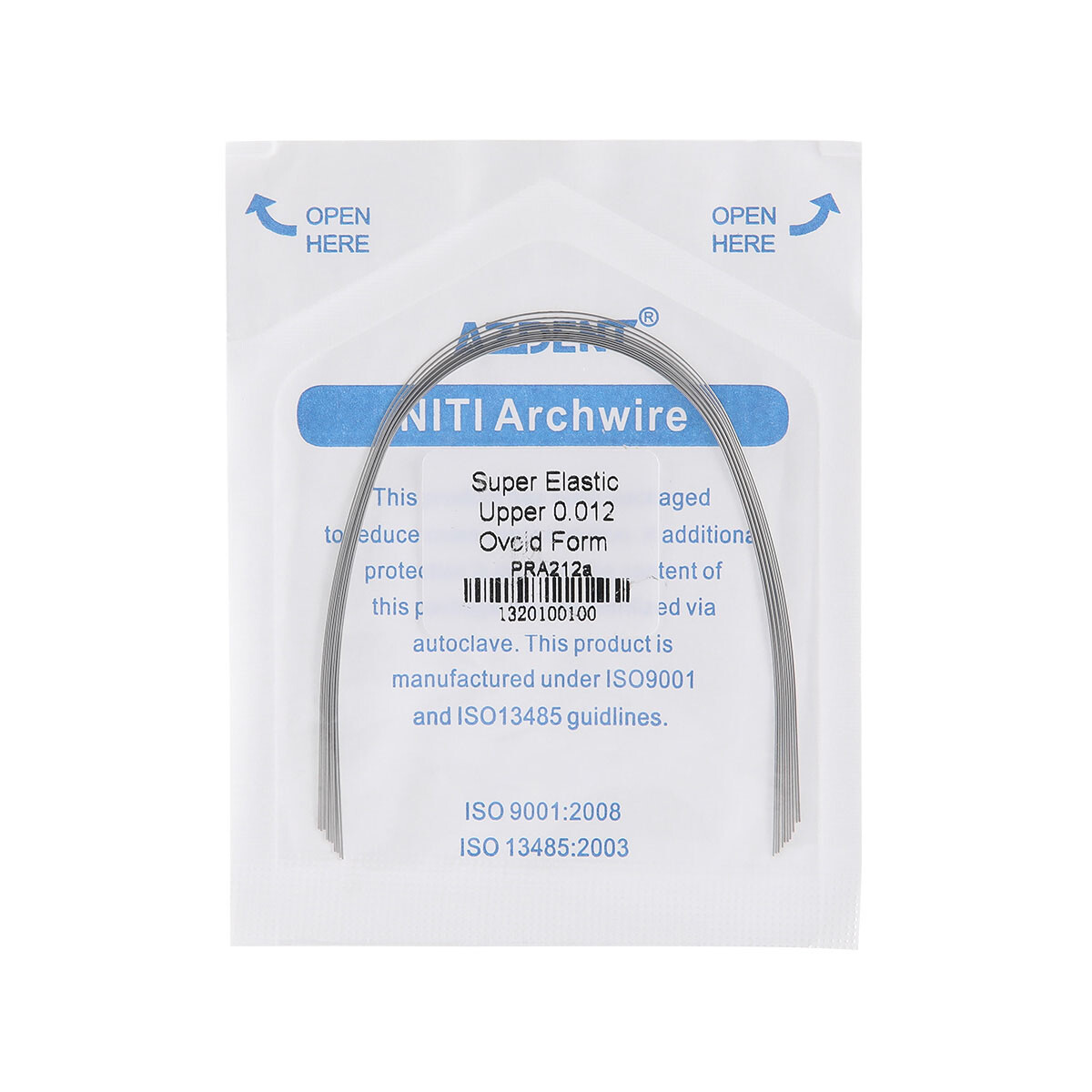 AZDENT Dental Orthodontic Super Elastic Niti Round Arch Wire Ovoid Form Archwire