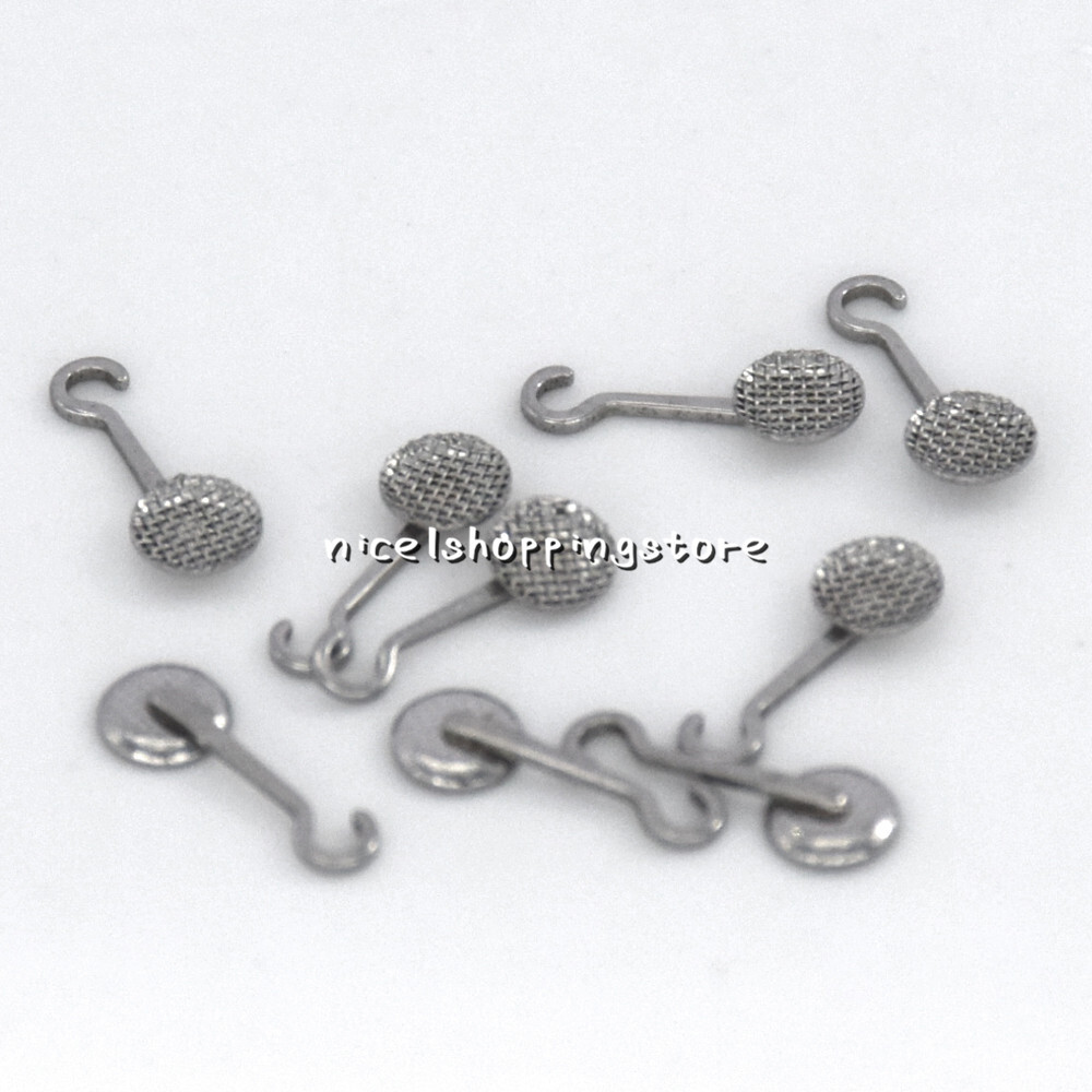 10 Pcs/Bag Dental Orthodontic Bondable Sliding Crimpable Hook Curved Left/Right