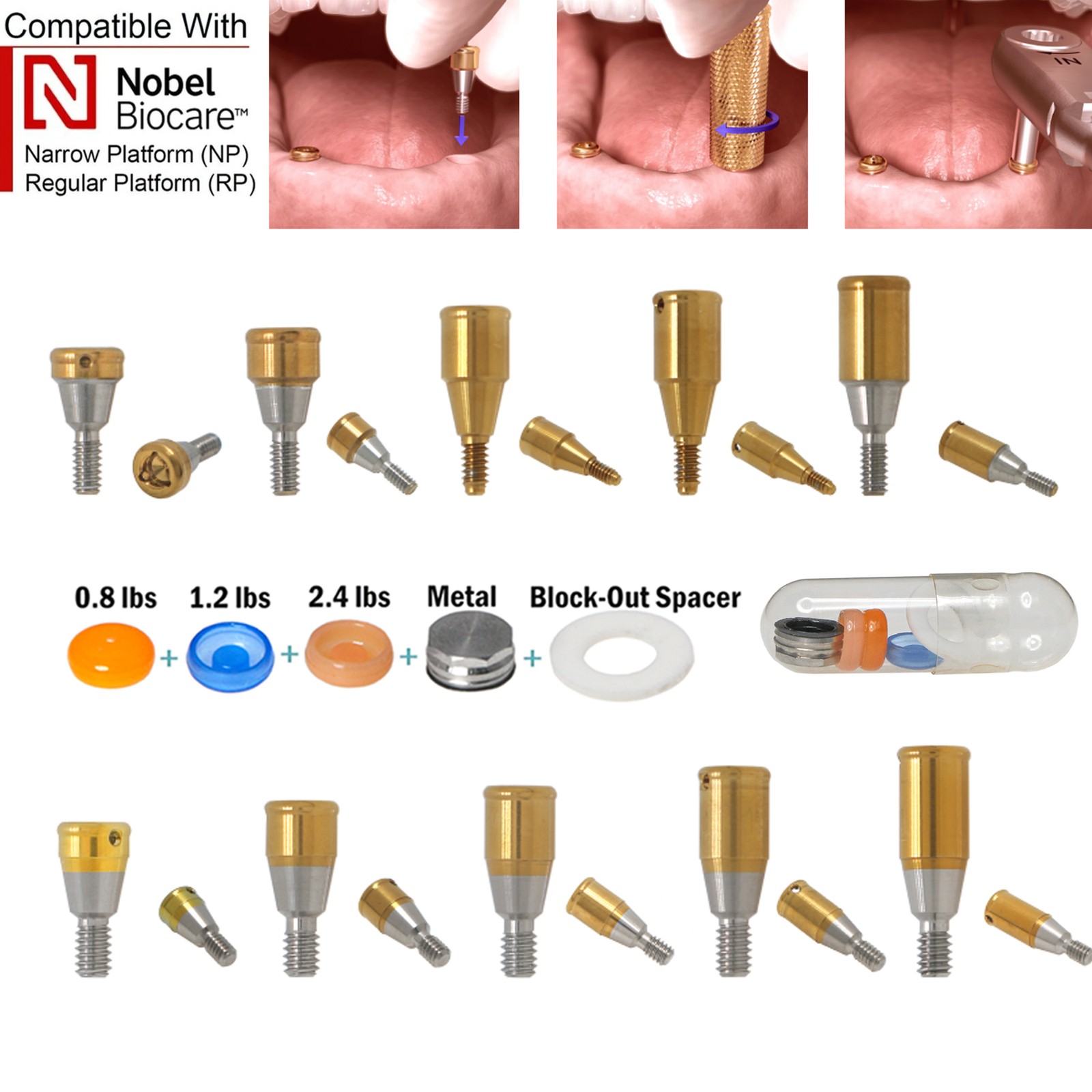 ZEST NOBEL Locator Abutment for Nobel Biocare Active Conical Connection NP & RP
