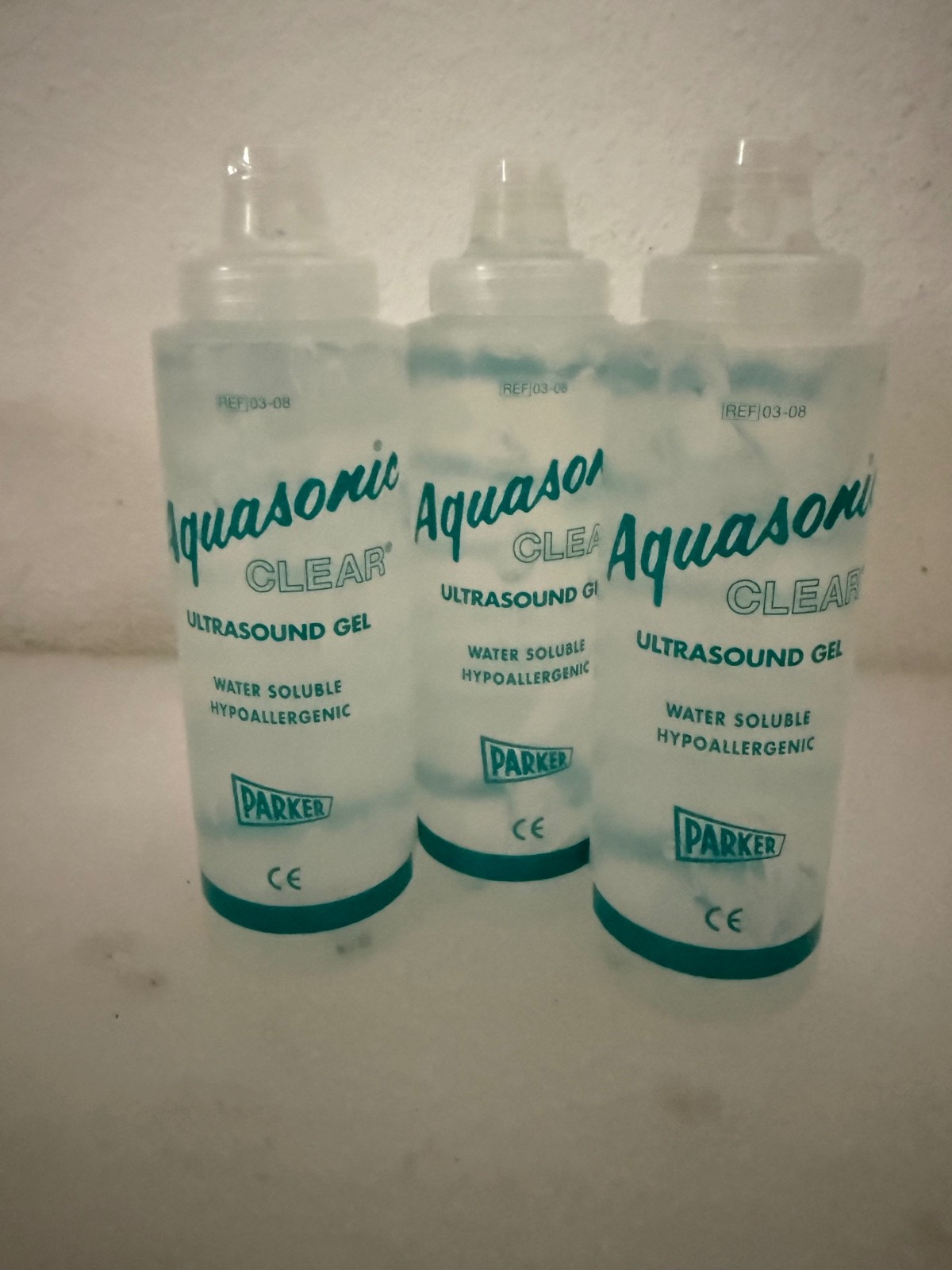 LOT (3) Parker Aquasonic CLEAR Ultrasound Gel 0.25L 8.5oz Ref 03-08