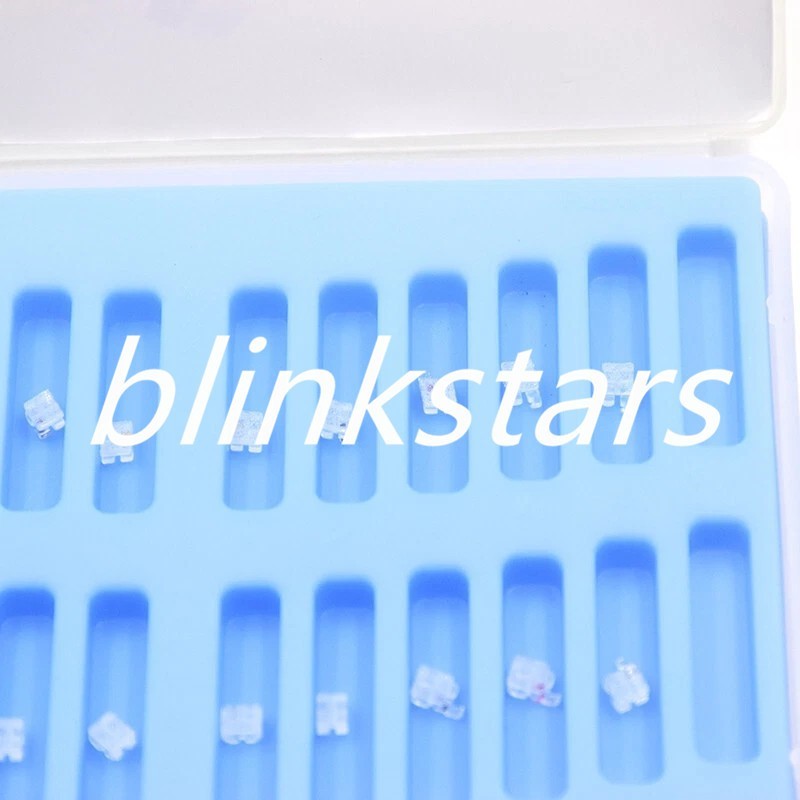 20 Pcs/Pack Orthodontic Dental Ceramic Monocrystalline Sapphire Bracket 345 Hook
