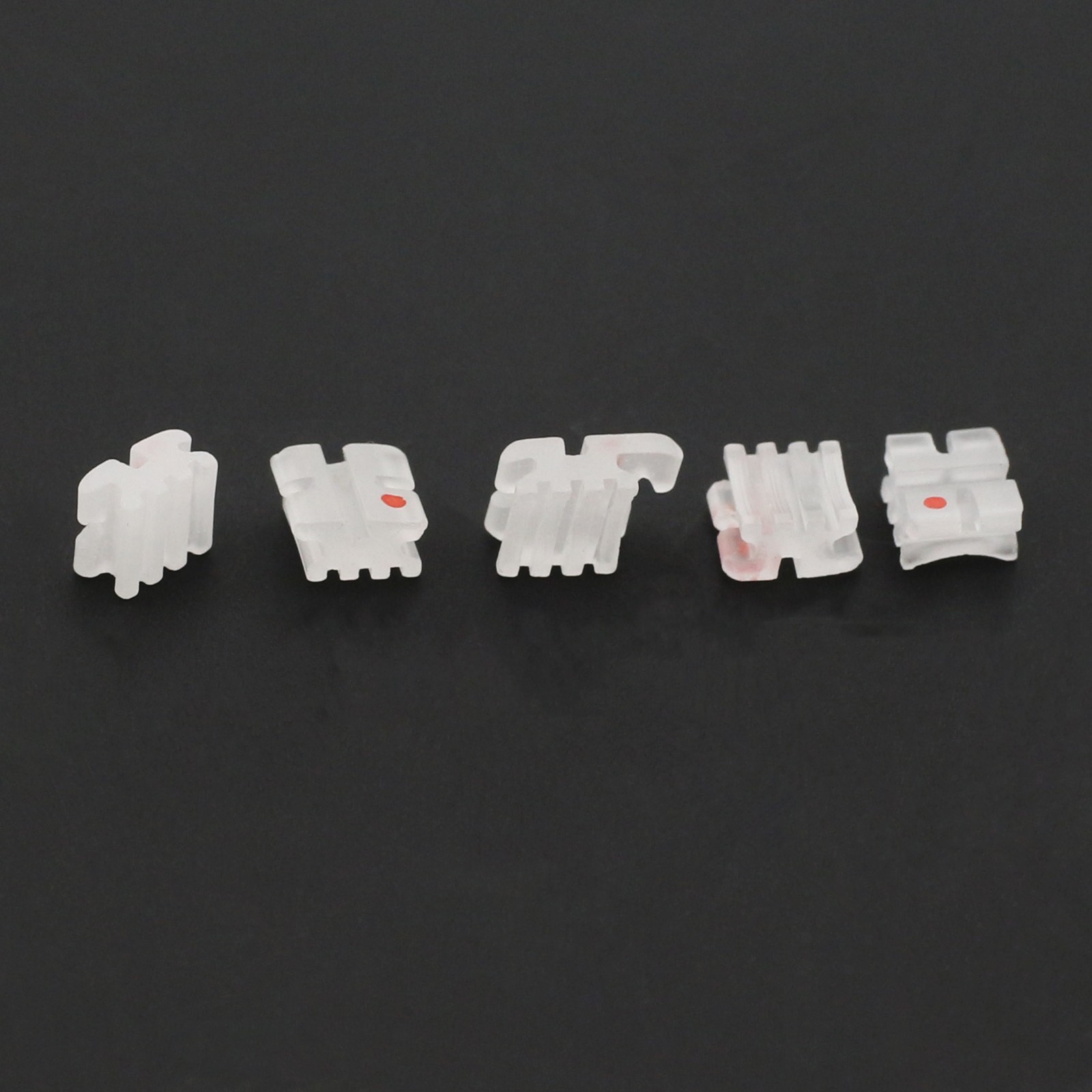 Dental Orthodontic Ceramic Clear Brackets Brace Roth MBT Slot 022 3 4 5 Hook 5-5