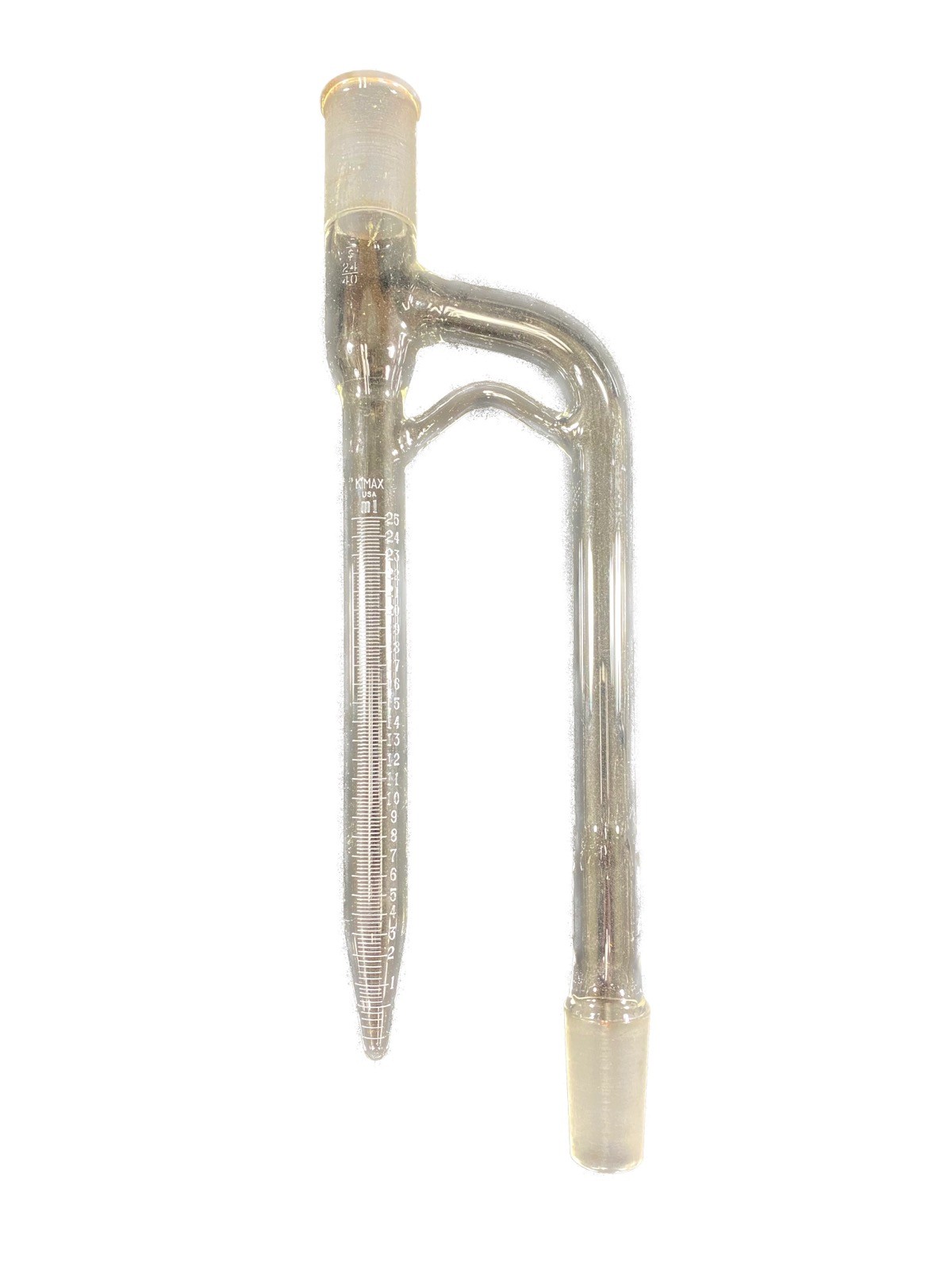 KIMBLE KIMAX Glass 25mL Modified Dean Stark 24/40 Distillation Receiver