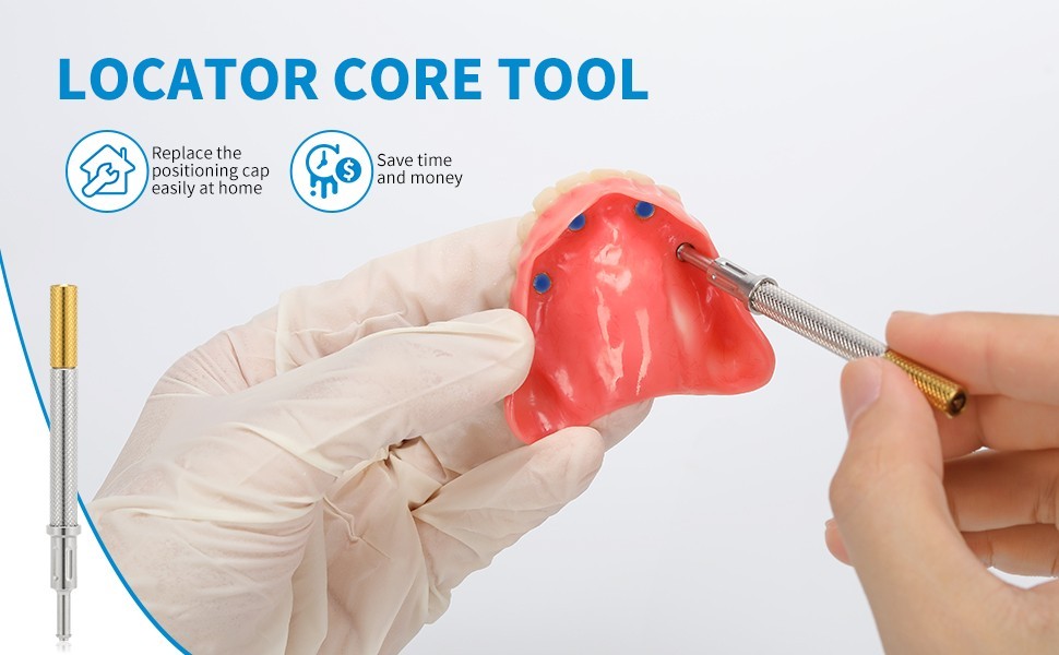 US Dental Locator Abutment Overdenture Retention Male Caps Inserts Metal Housing